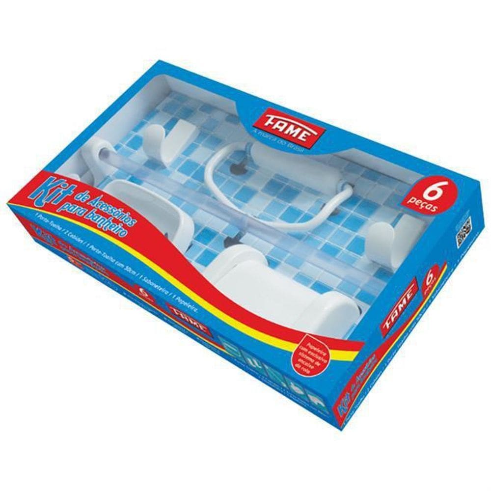 Kit De Acessórios Para Banheiro Fame