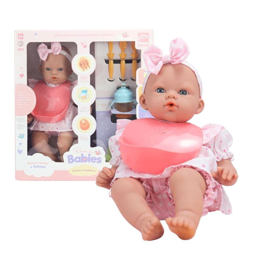 Boneca Babies Primeiras Comidinhas 5034 - Roma