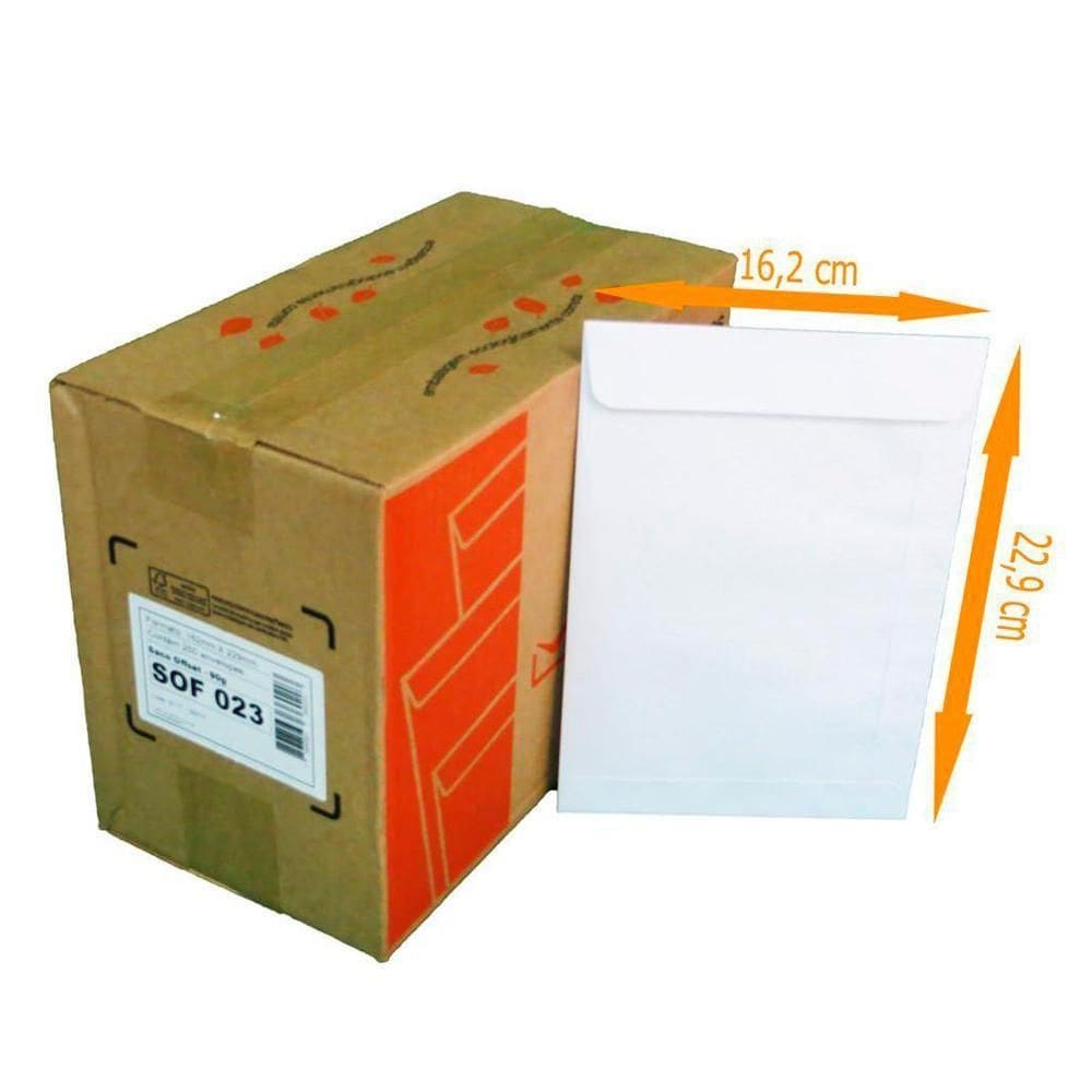 Envelope Saco Branco 162X229Mm C/250Und Scrity