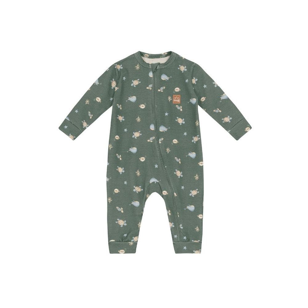 Macacão bebê menino de tartaruguinha Brandili Baby