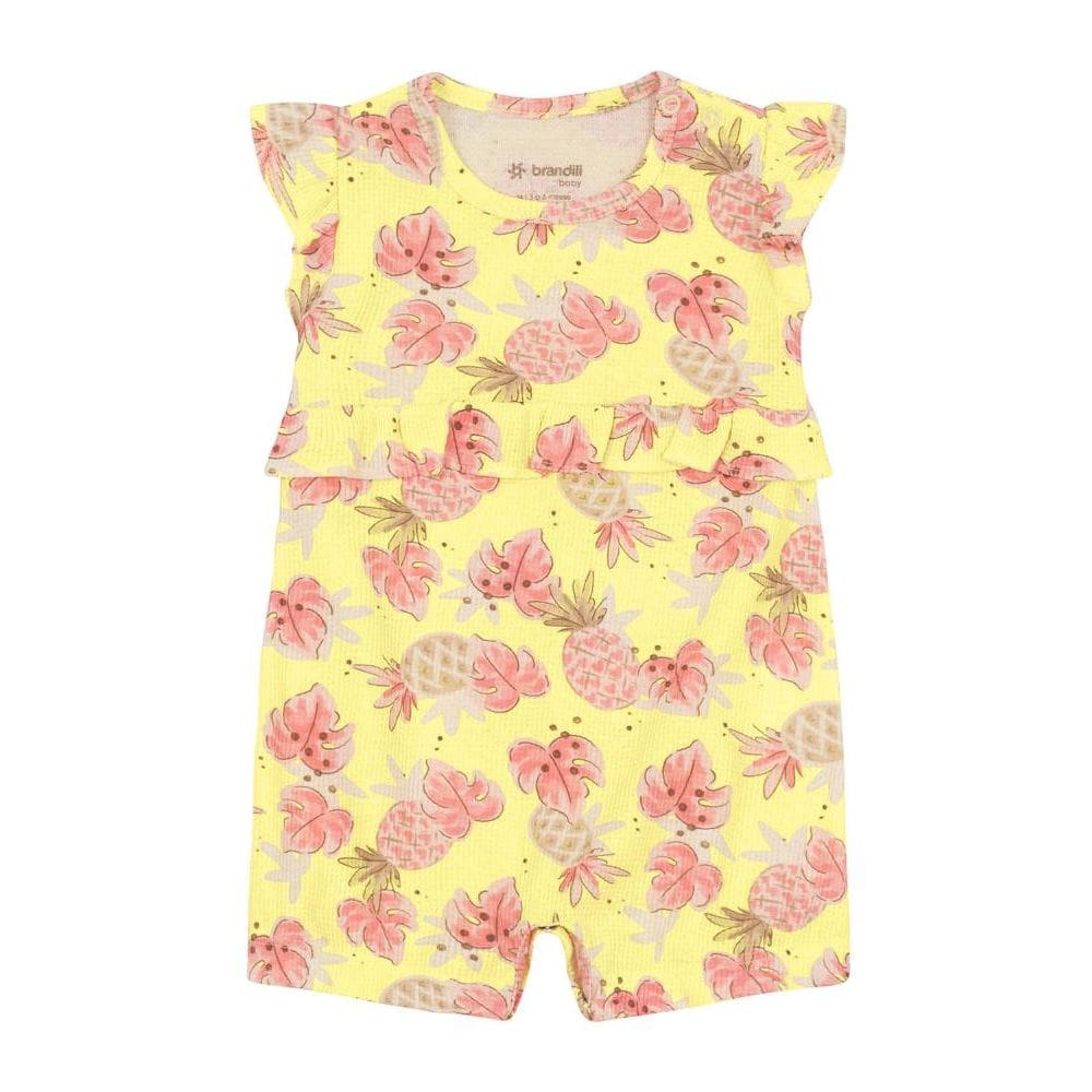 Macaquinho bebê menina de florzinhas Brandili Baby