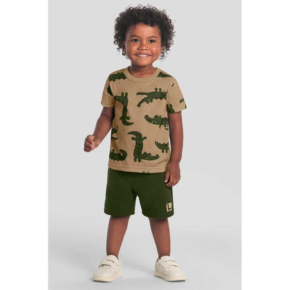 Conjunto infantil menino de jacaré Brandili