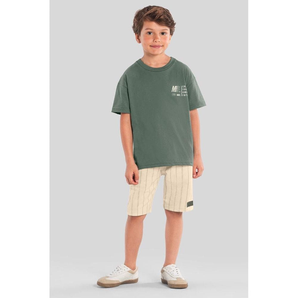 Conjunto infantil menino oversized Mundi