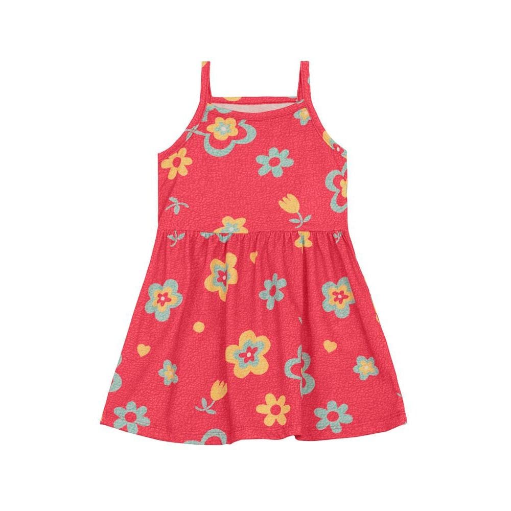 Vestido infantil menina de flores Brandili