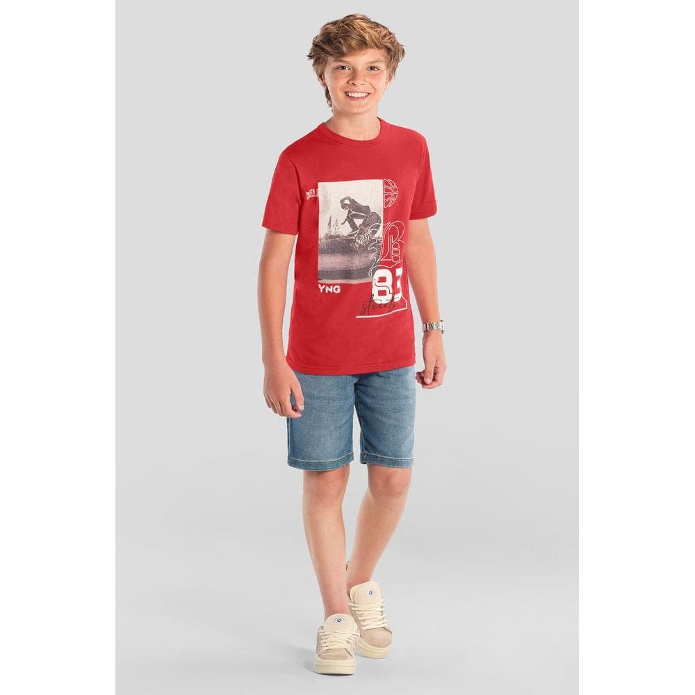 Camiseta teen menino de skate Brandili Young