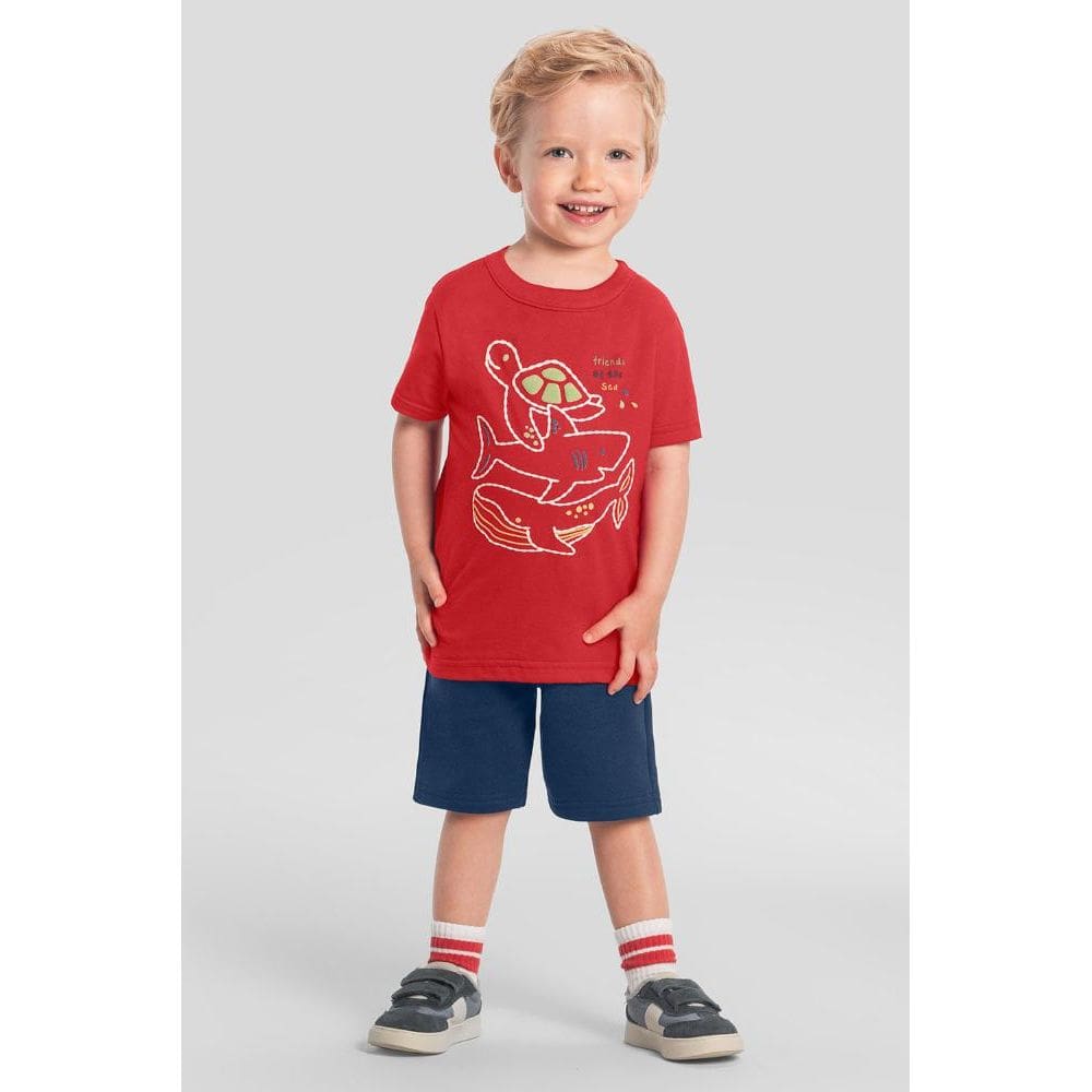 Conjunto infantil menino de tartaruga Brandili