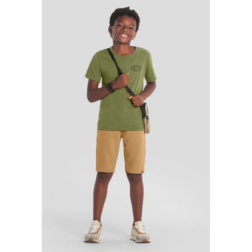 Camiseta flamê infantil menino de skate Brandili