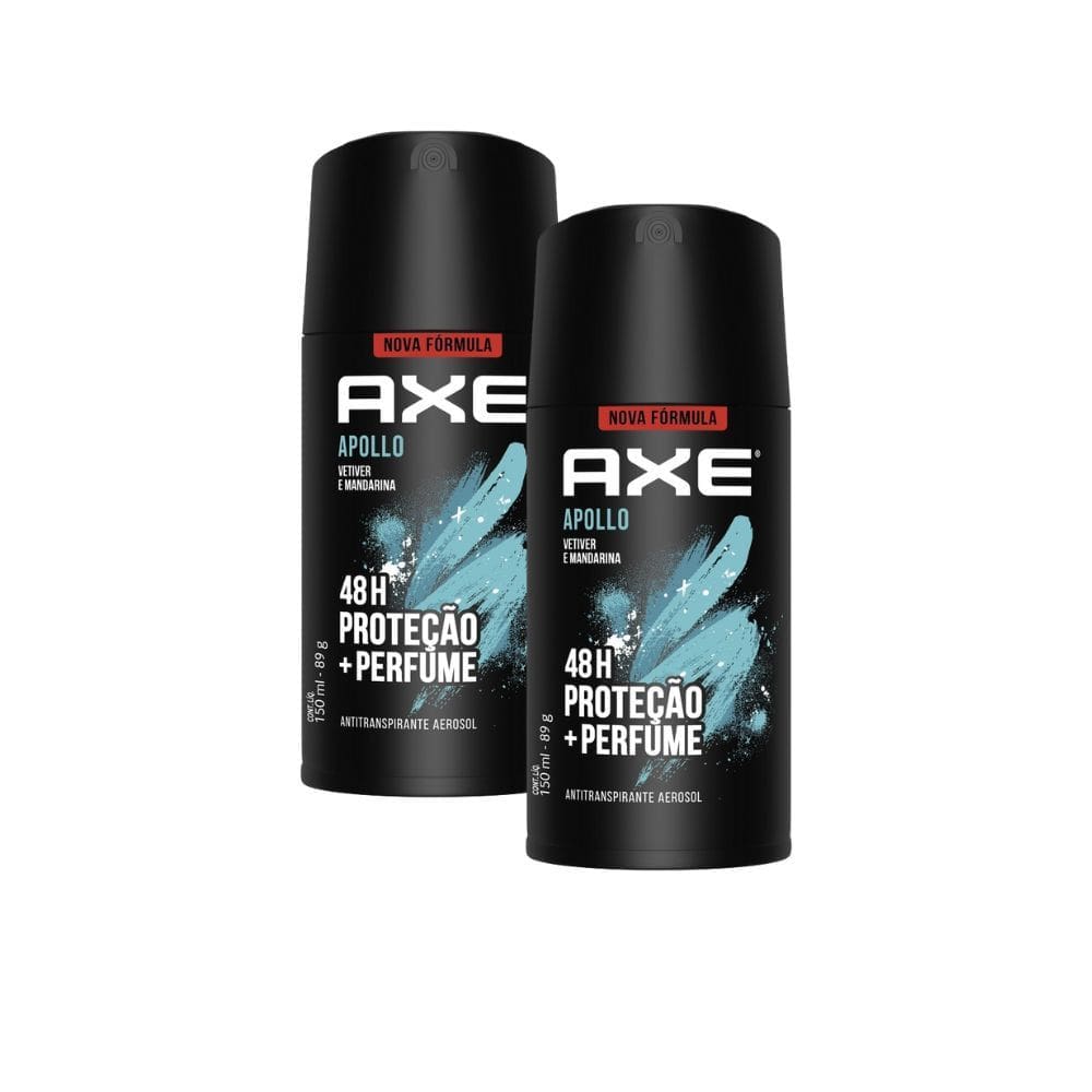Kit 2 Desodorante Axe Apollo Body Spray Aerosol 150ml