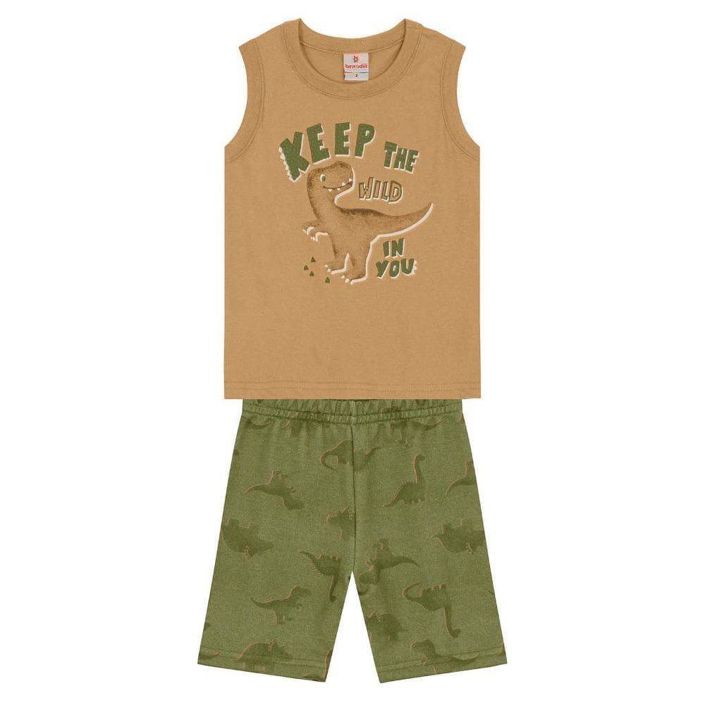 Conjunto infantil menino de dinossauro Brandili