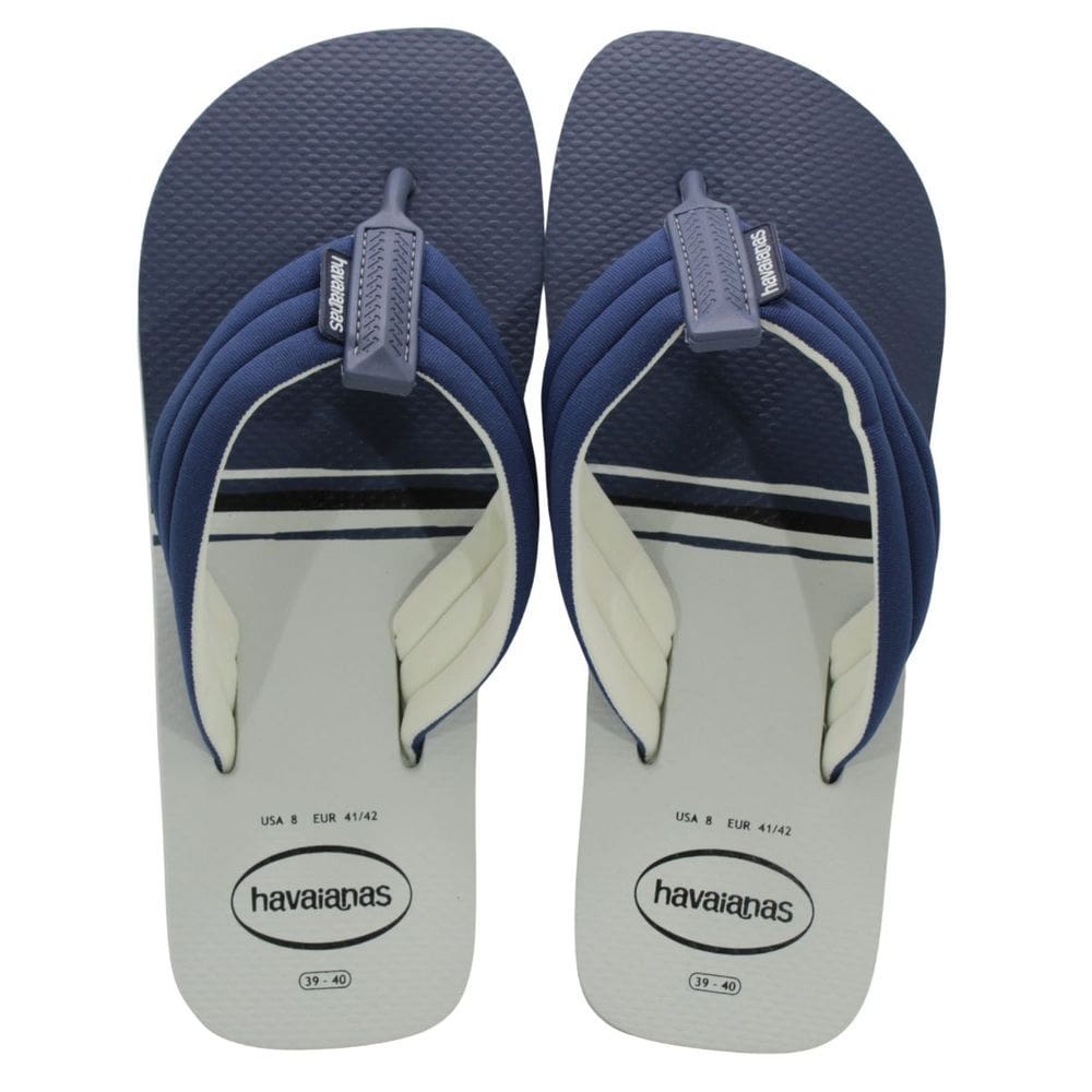 Chinelo Masculino Havaianas Urban Print Branco/Azul