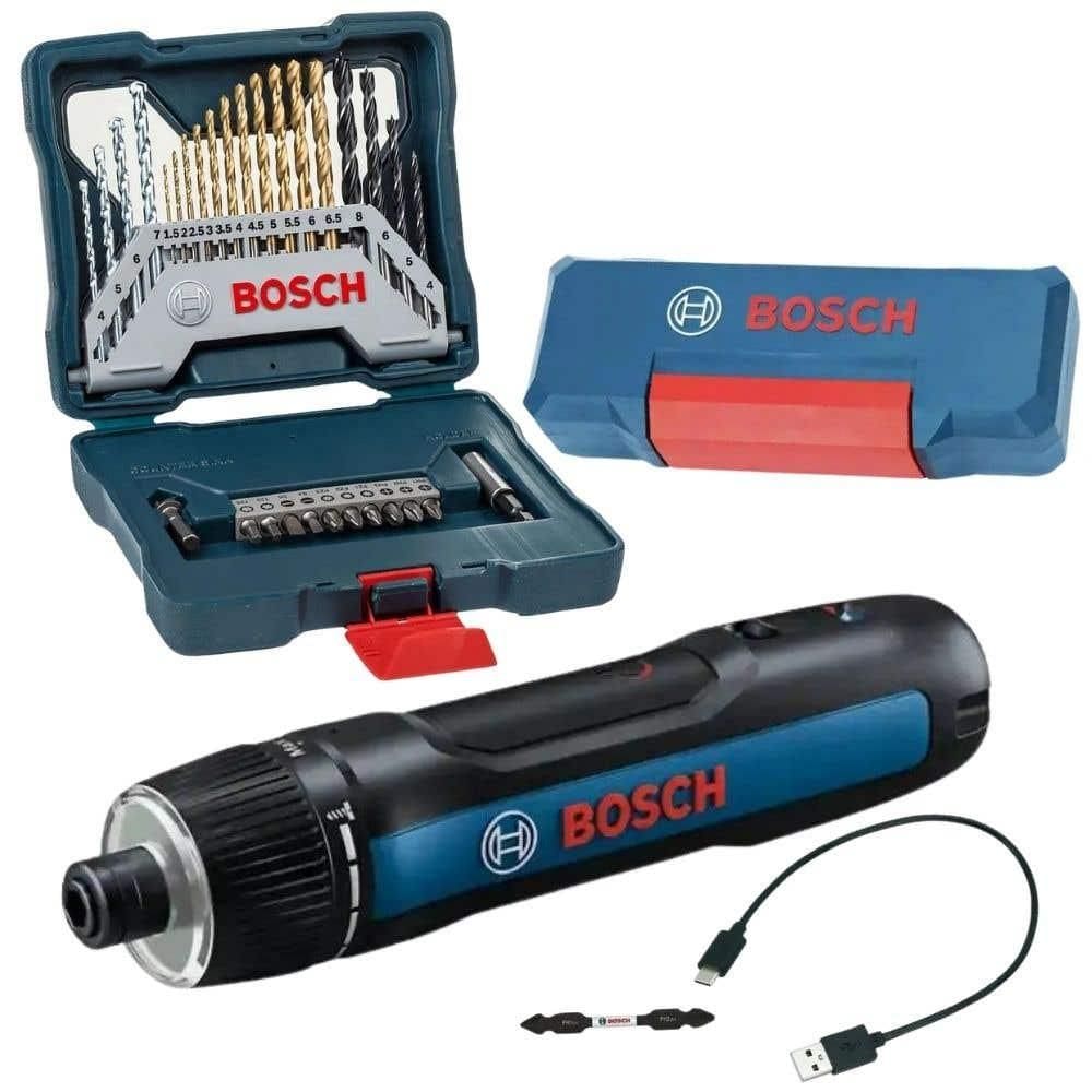 Parafusadeira a Bateria 3,6V 1/4 POL GO-3 com Estojo de Brocas 30 Peças BOSCH