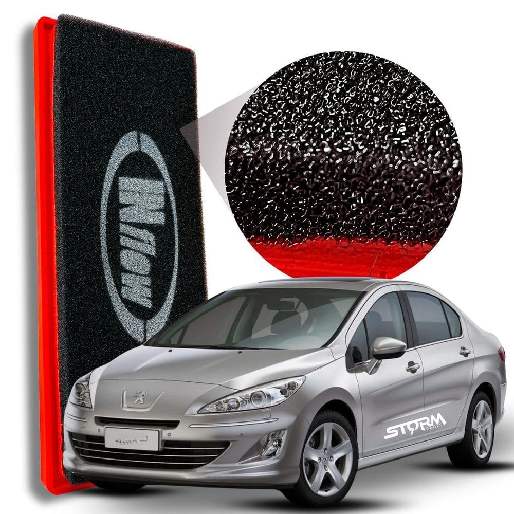 Filtro Ar Inflow Peugeot 408 Motor 1.6 Thp Turbo 2012 A 2015
