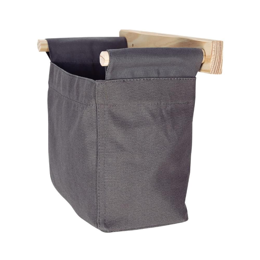 Organizador de Parede Tramontina em Lona Cinza e Suporte de Madeira