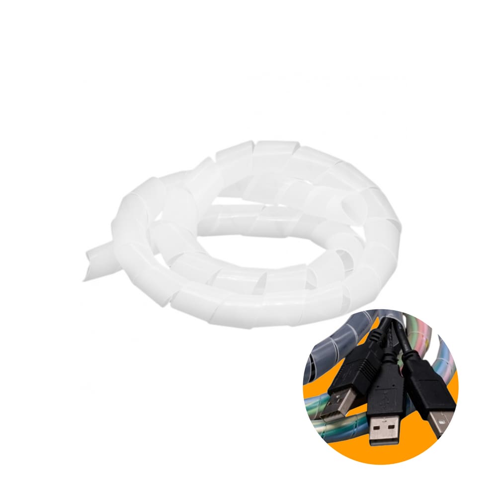 Organizador de Fios Branco 20mm X 1,5m