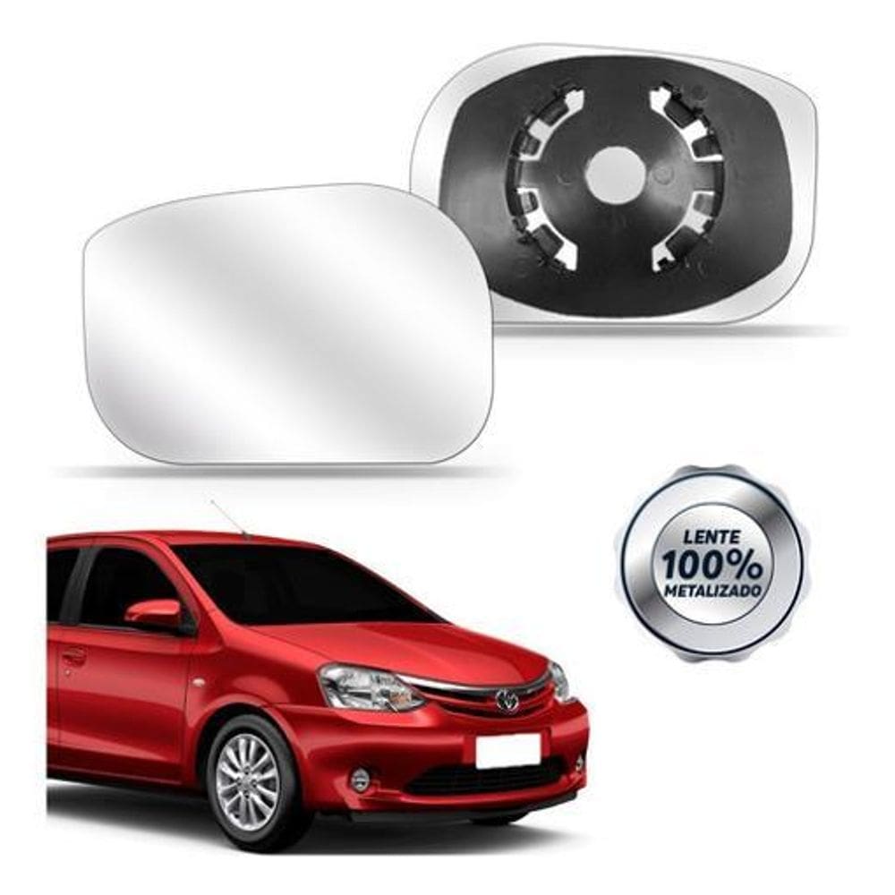 Lente Retrovisor Etios 2013 A 2017 Com Base