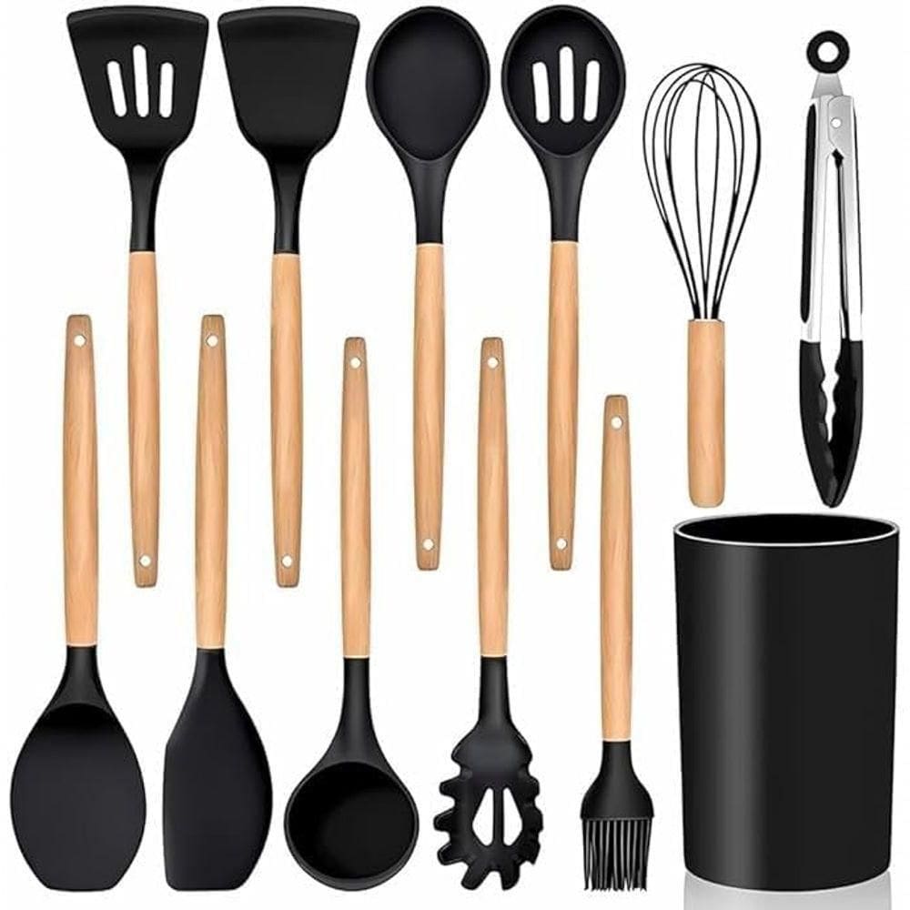 Colher De Silicone Utensílios De Cozinha Conjunto 12