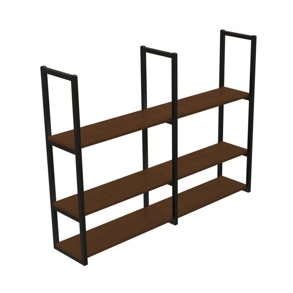 Prateleira Industrial Brasforma 3 Prateleiras Com Suporte Avelã 120x20cm