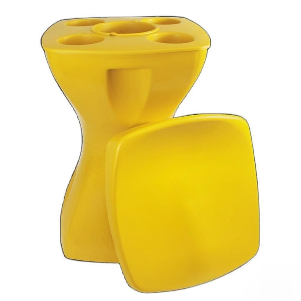 Banqueta Petisqueira Amarela Multiuso