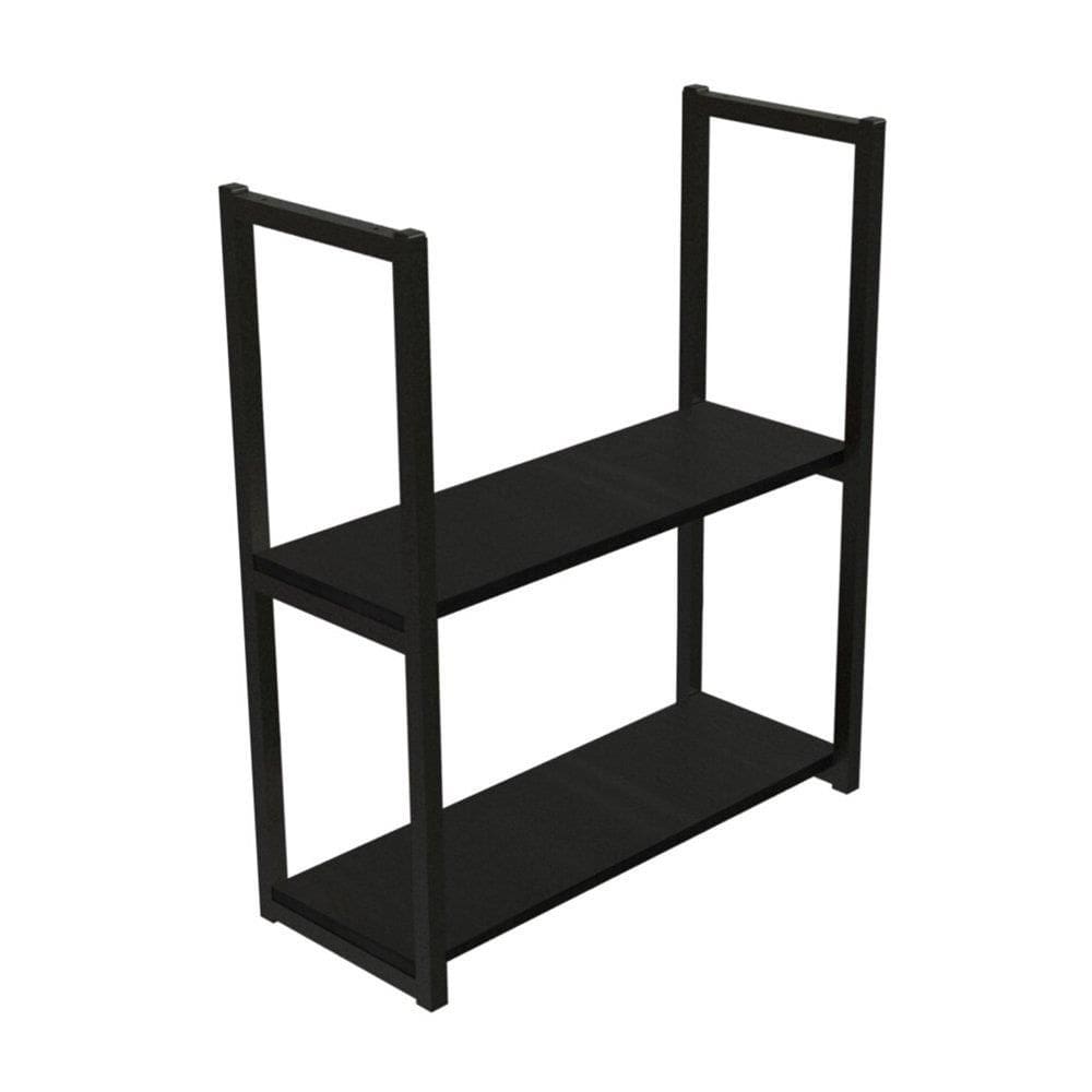 Prateleira Industrial Brasforma 2 Prateleiras Com Suporte Preto 60x20cm