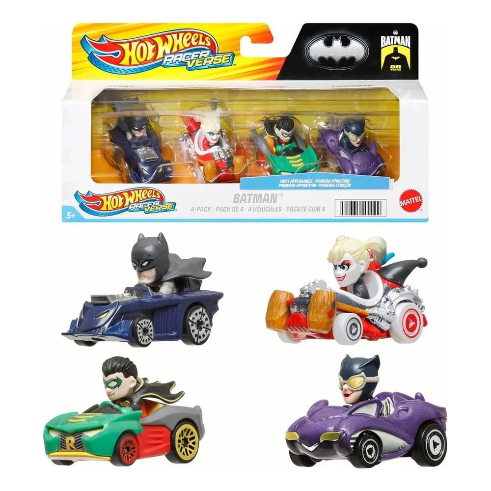 Carrinhos - Batman DC Pack 4 Hot Wheels MATTEL