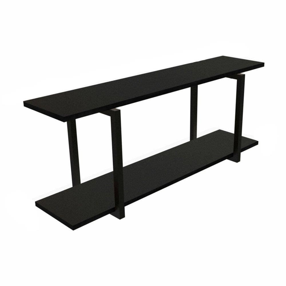 Nicho Industrial Brasforma 2 Prateleiras Com Suporte Preto 90x20cm