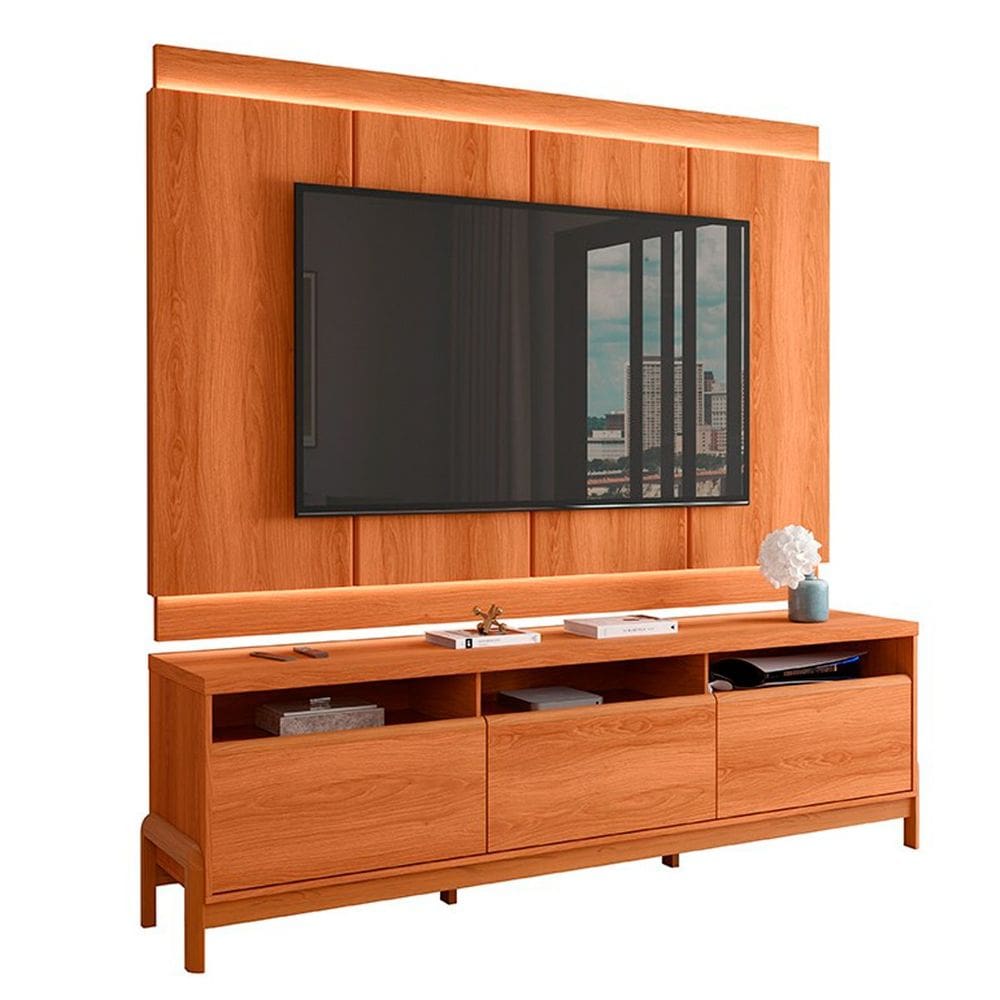 Rack Bancada com Painel para Tv de até 75” 100% MDF Joana