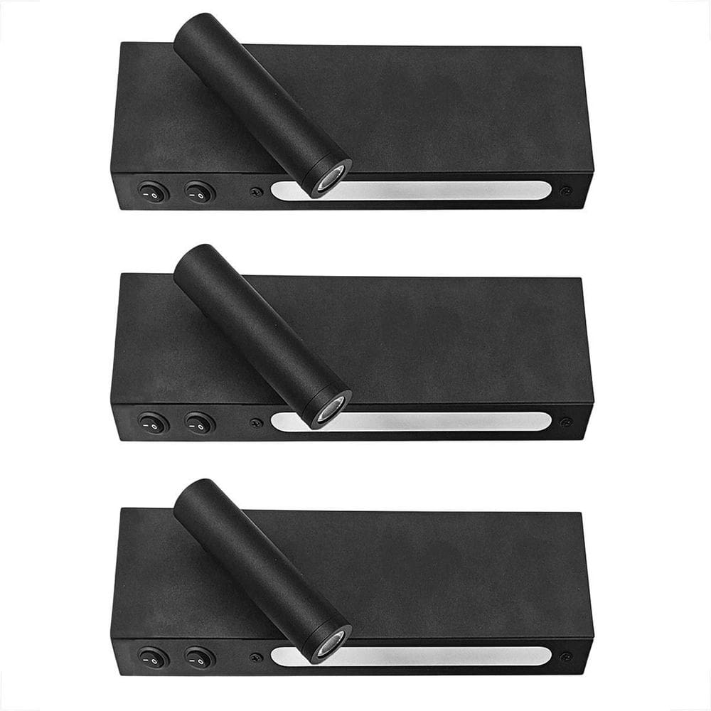 Kit 3 Luminária Arandela Cabeceira Interruptor Sala Led