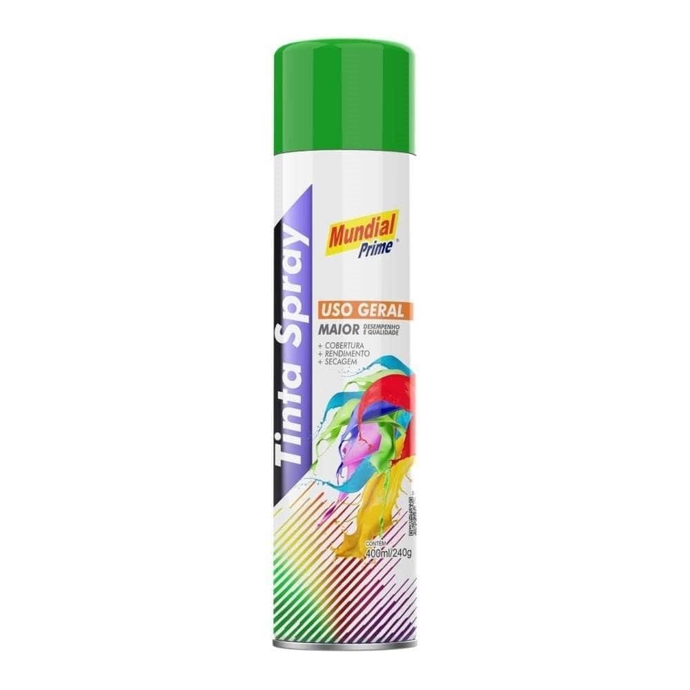 Tinta Spray Mundial Prime Uso Geral Verde Bandeira 400ml
