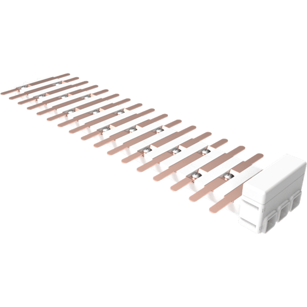 Barramento Flutuante Bifásico 34 Pólos DIN 100A Neutro+Terra - 099.200.005 - BRUM