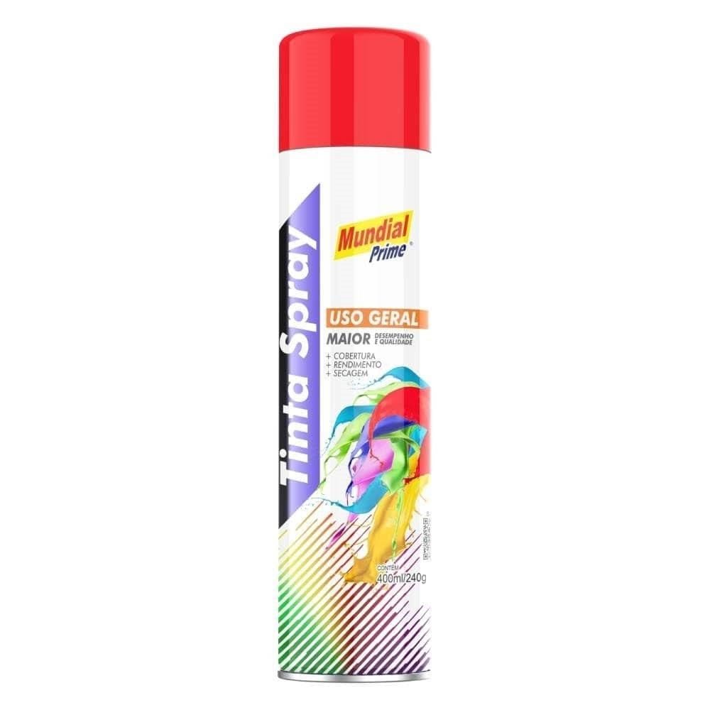 Tinta Spray Mundial Prime Uso Geral Vermelho 400ml