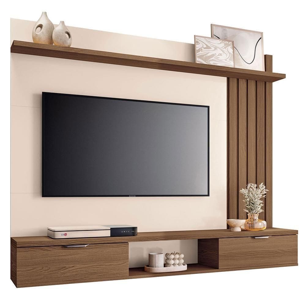 Home Suspenso Lets 1.6 Castanho-off White Para Tv Até 55? - Hb Móveis Castanho-off White
