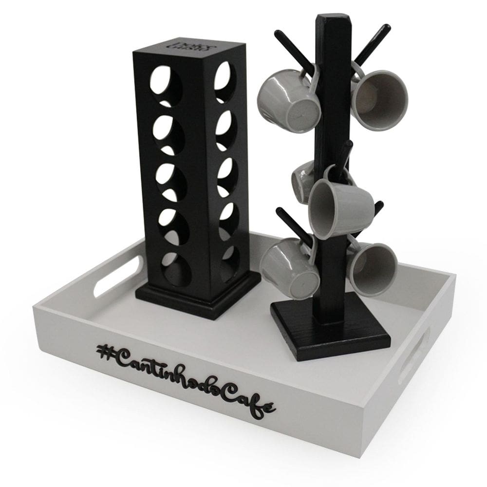 Kit 6 Xicara Porta Capsulas Dolce Gusto Bandeja Acrílico