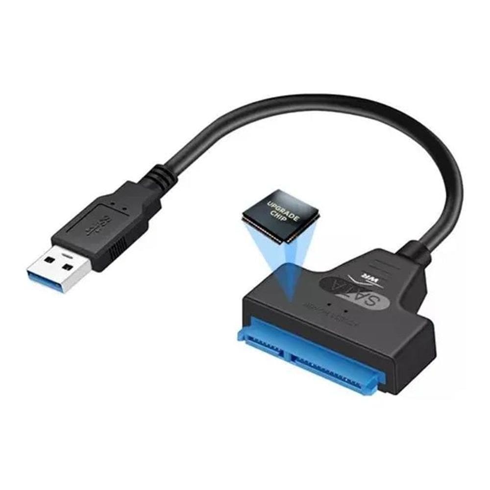 2X Adaptador Sata 3 Para Ssd Ou Hd Externo 2.5 Usb 3.0 Cabo