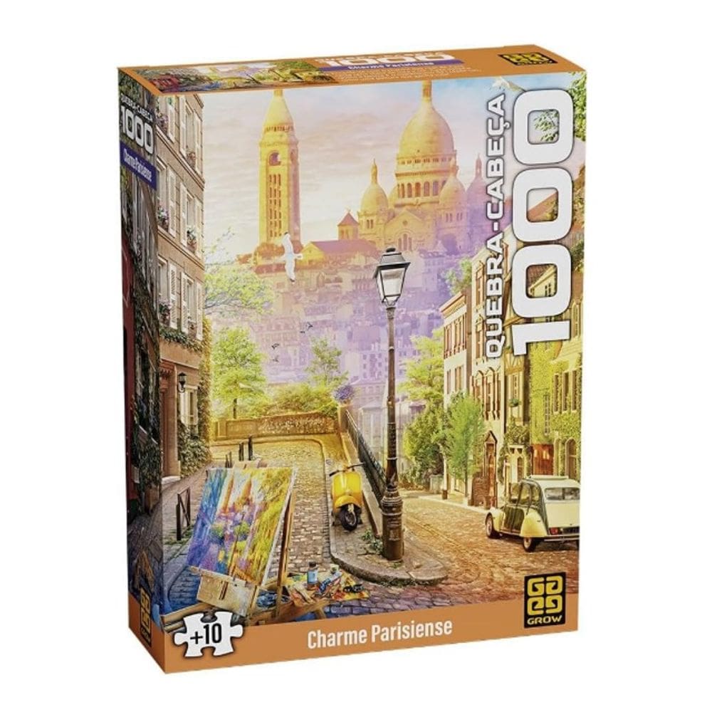 Quebra-cabeça 1000 peças Charme Parisiense - Grow