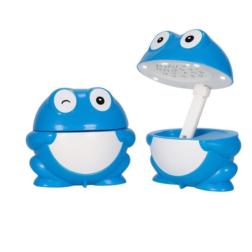 Luminaria Infantil Luz Led Para Quarto Sapinho Abajur Usb Dobravel Articulavel Kids Azul