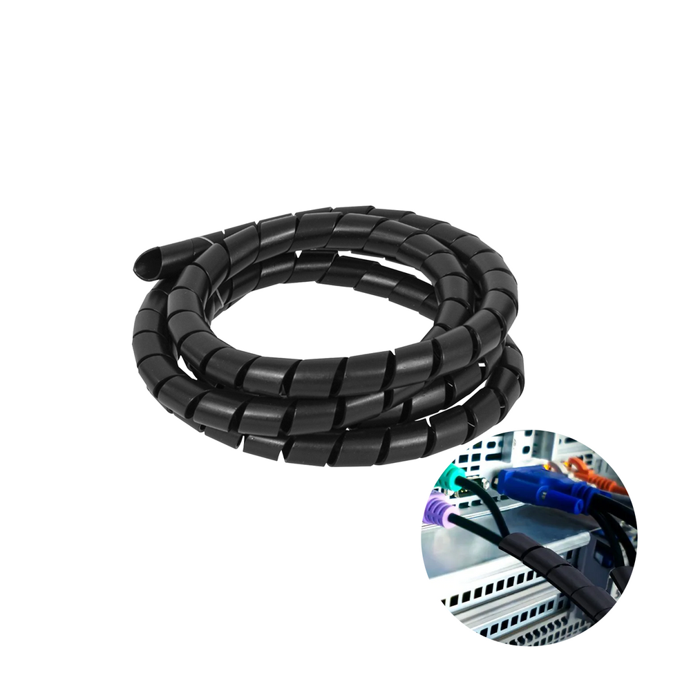 Organizador de Fios Preto 20mm X 1,5m