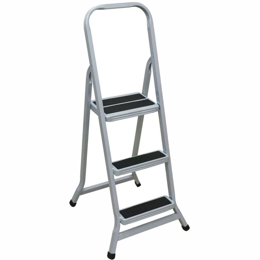 Escada Leve e Forte Prata 3 Degraus - 013003 - AÇOMIX
