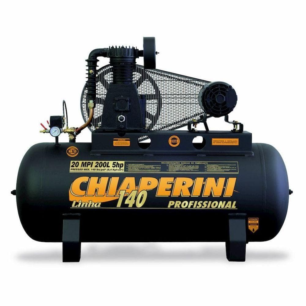 Compressor Ar Média Pressão Tri Aberto 5hp 200l Chiaperini