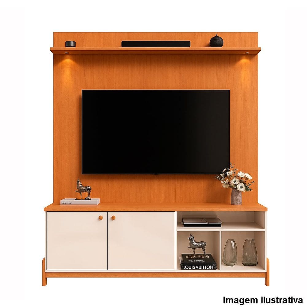 Rack Bancada com Painel para Tv de até 70” com Led Magnu