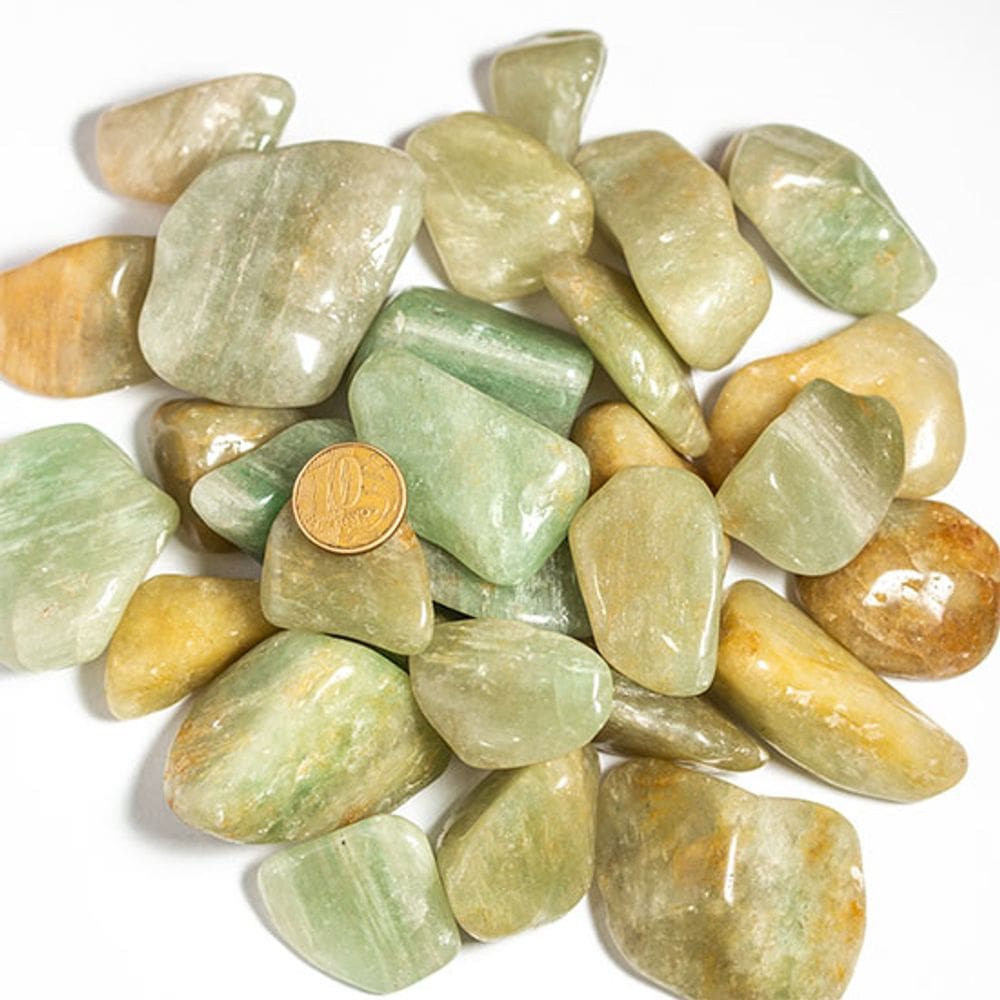 01 Ônix Verde Rolado Pedra Natural G 30 a 45mm Tipo B