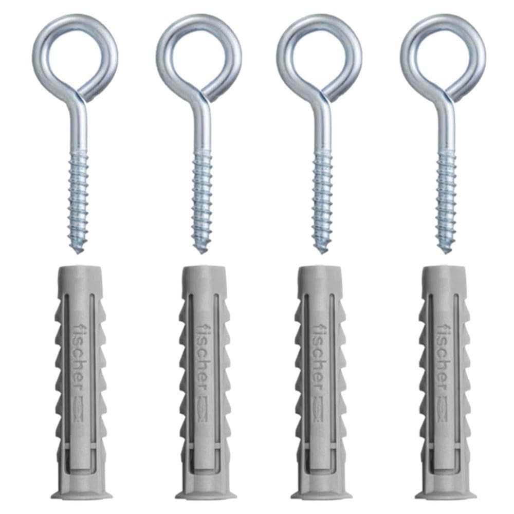Cartela com Buchas de Nylon SX 8x40mm e Pitão com 4 Peças - 600214 - FISCHER