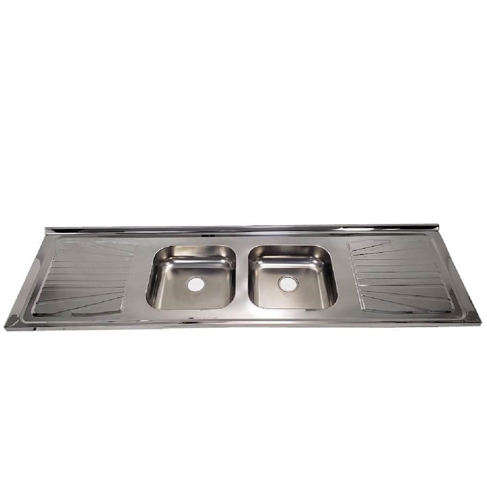 Pia de Cozinha Inox Cuba Dupla 180 x 52cm - FABPIA01170101 - FABRINOX