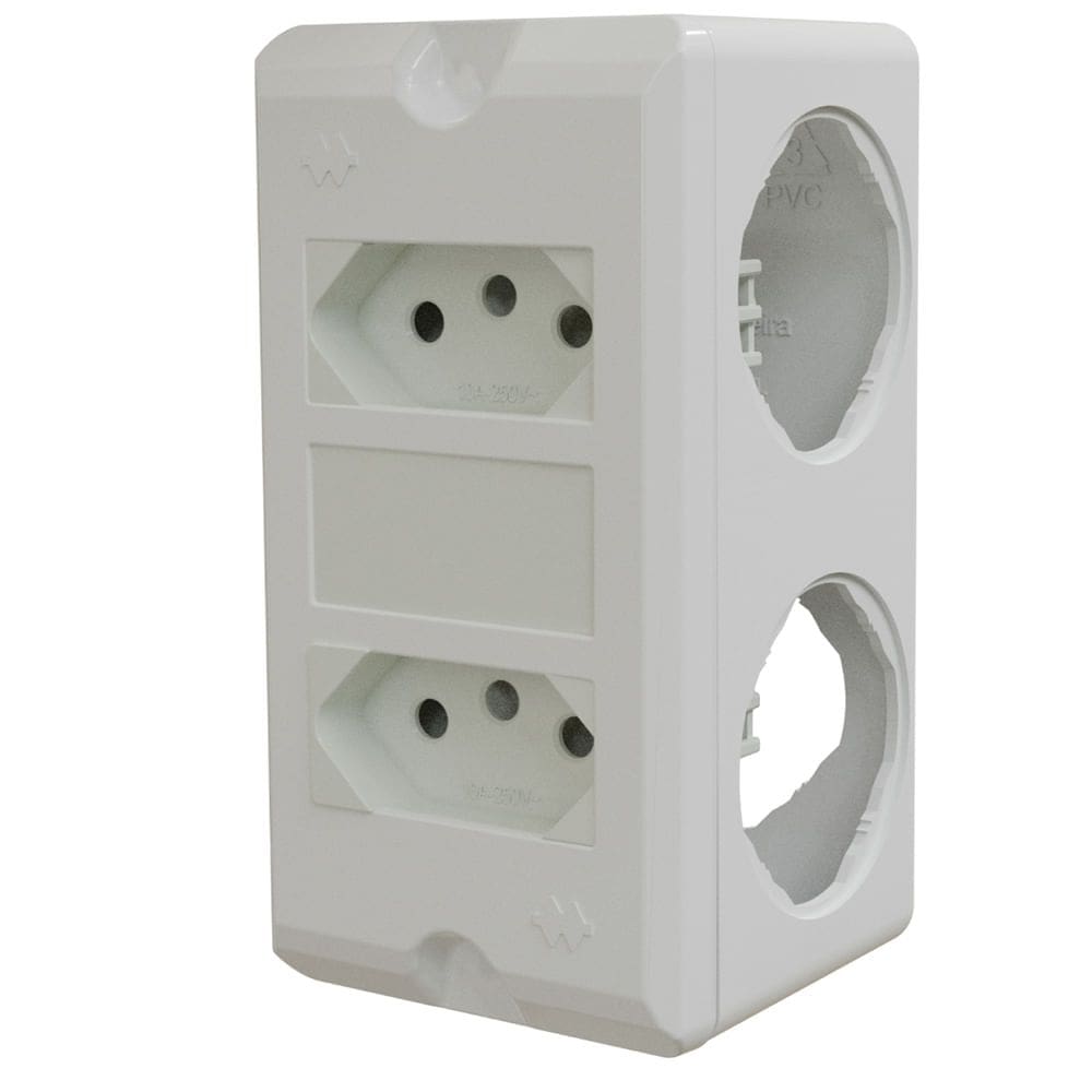 Conjunto de 2 Tomadas de 20 Amperes Poliwetzel PVC - E017212055 - WETZEL