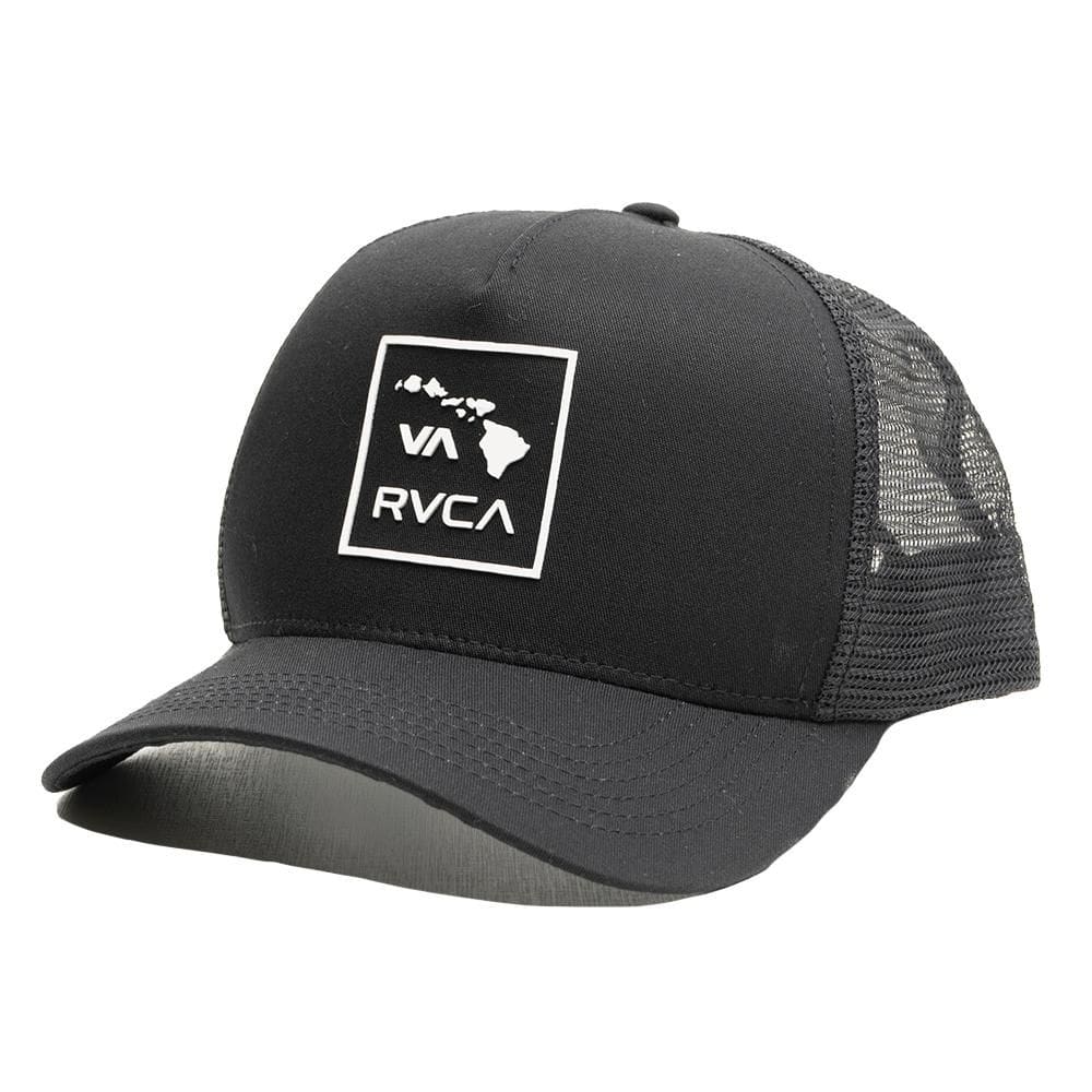 Boné RVCA Aba Curva Hawai Aloha Trucker SM26 Preto