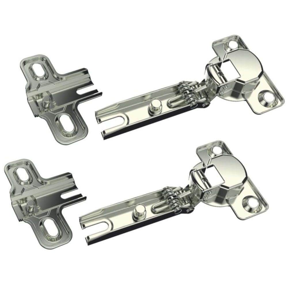 Dobradiça Caneco 26X8,5mm Braço Reto Sem Pistão Sem Clic Calço H3 Níquel 2 Peças Embalagem Autosserviço - 06922.0093.10 - SOPRANO