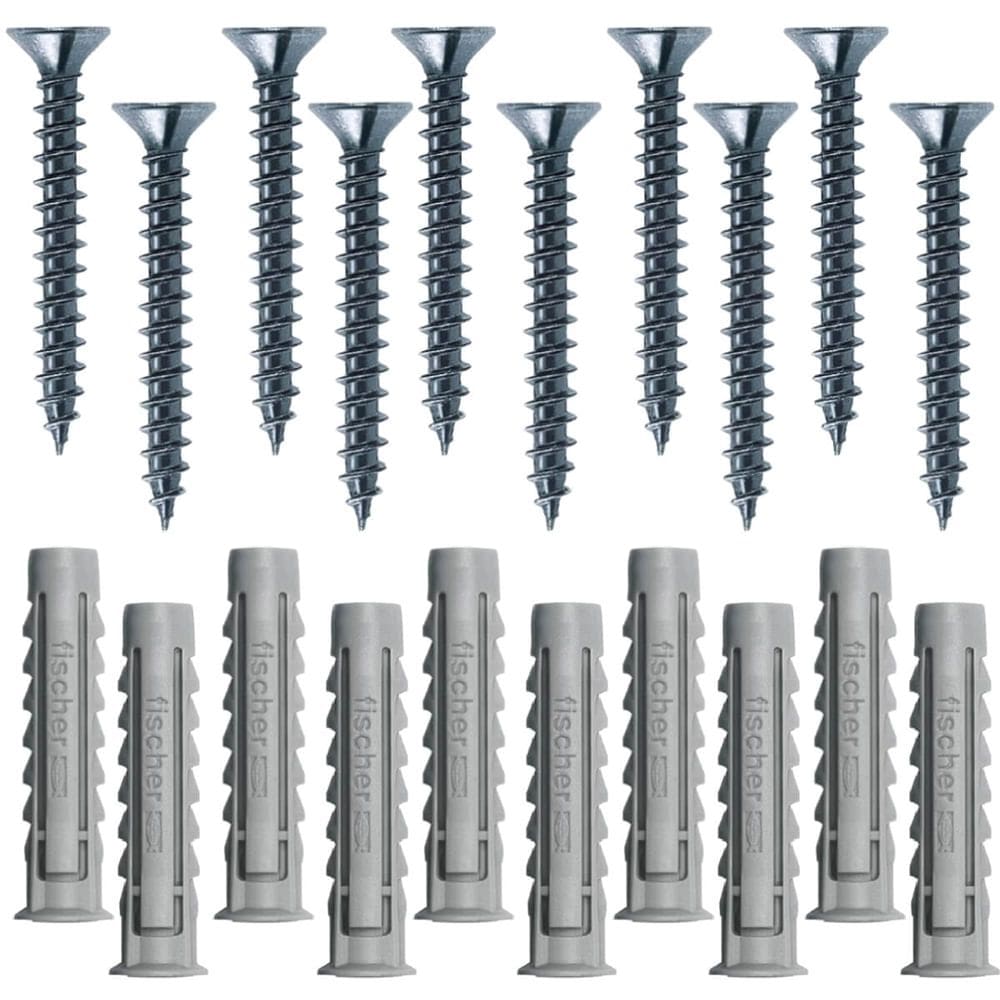 Cartela com Buchas de Nylon SX 6x30mm e Parafusos Cabeça Chata com 10 Peças - 603053 - FISCHER