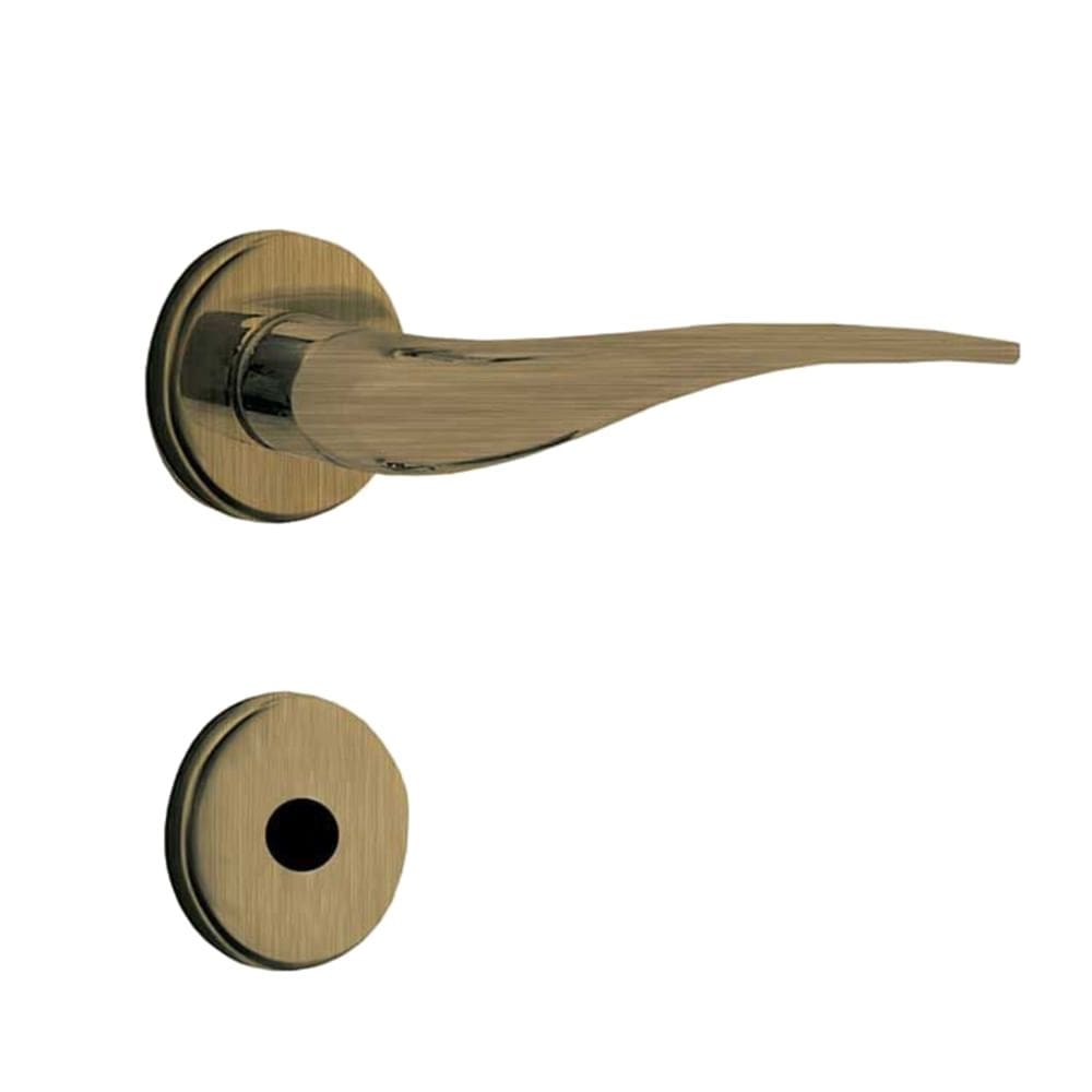 Fechadura para Porta de Banheiro Oxidada 40mm com Roseta MZ930 Design - 03930A5OX - PAPAIZ