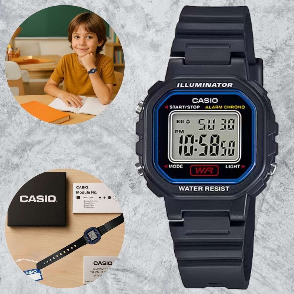 Relógio Casio Infantil Digital Standard Preto LA-20WH-1CDF