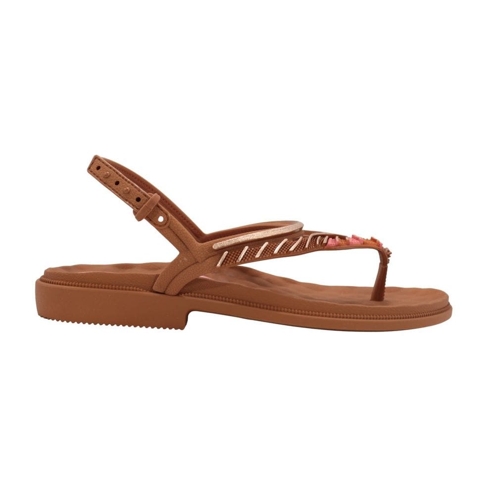 Sandália Rasteira Feminino Grendha 19251 Envolver Marrom