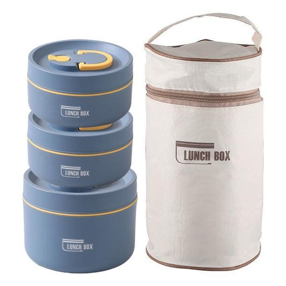 Kit 3 Marmita Térmica Redonda Viagem Bolsa Térmica Qualidade